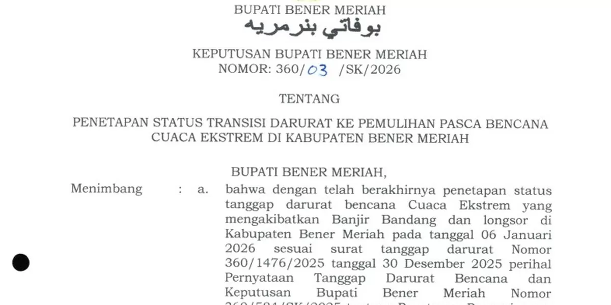 Keputusan Bupati Bener Meriah Nomor 360/03/SK/2026