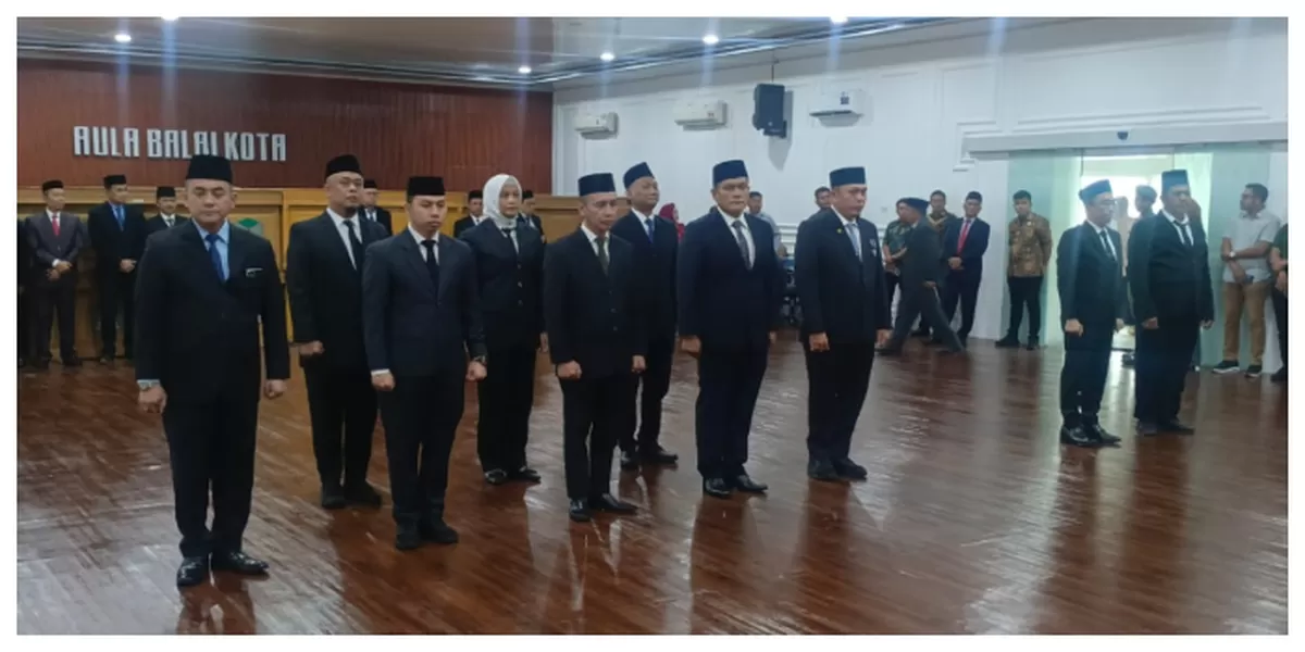 Pelantikan 10 OPD Pemko Medan berlangsung di aula Pemko setempat. (Realitasonline.id/Dok)