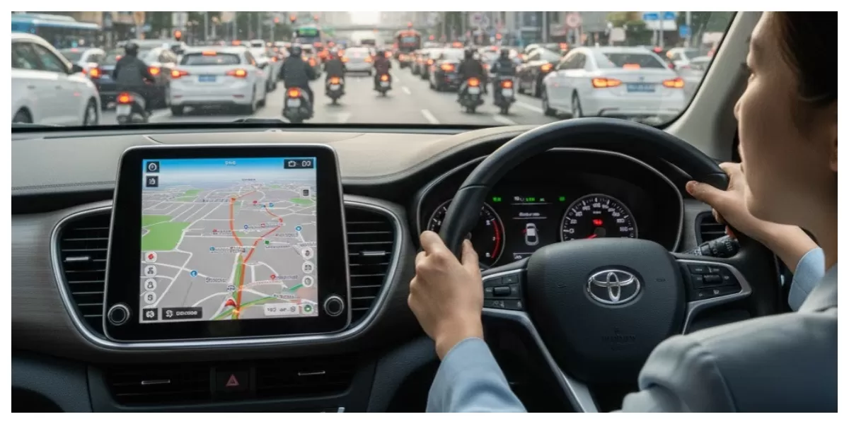 Keterangan foto: Ilustrasi Orang Mengemudi di Jalan Macet(Realitasonline/ Canva)