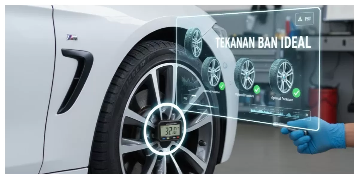 Keterangan foto: Ilustrasi Tekanan Ban Ideal Aman (Realitasonline/ Canva)