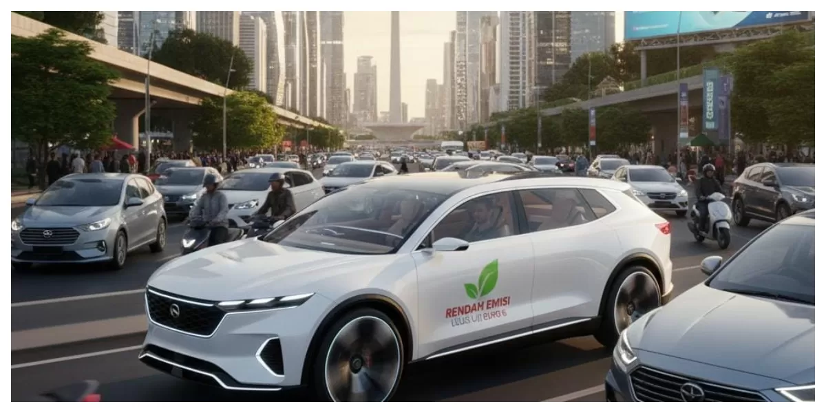  Ilustrasi Mobil Rendah Emisi (Realitasonline/ Canva)