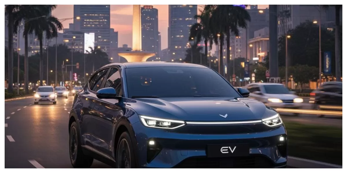 Ilustrasi Perkembangan Mobil Listrik (Realitasonline/ Canva)