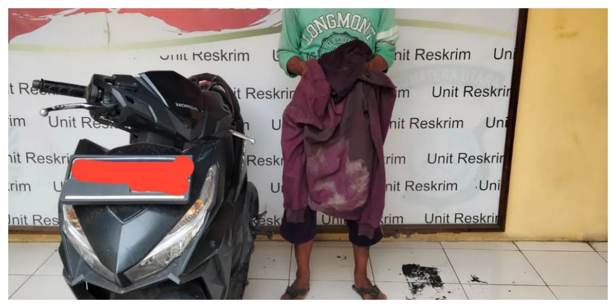 Terduga pelaku AM ditangkap Polsek Torgamba di Kota Pinang. (Realitasonline.id/Humas Poldasu/Ogek Tanjung)