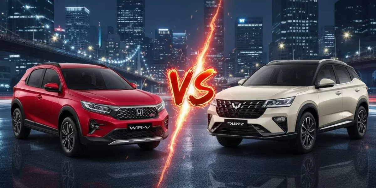 Keterangan foto: Ilustrasi Wuling Alvez vs Honda WR-V (Realitasonline/ Kolase Canva)