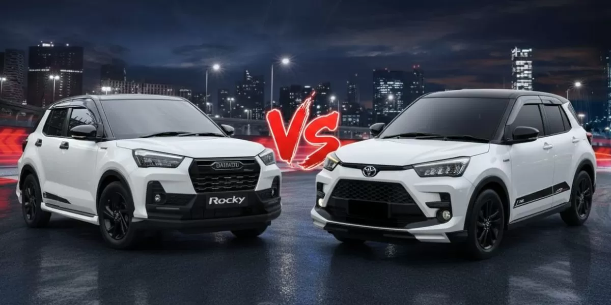  Keterangan foto: Ilustrasi Toyota Raize vs Daihatsu Rocky (Realitasonline/ Kolase Canva)