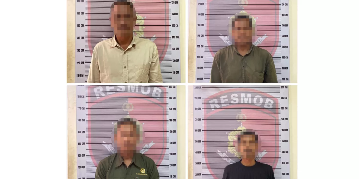 Empat Terduga Pelaku Pengancaman dan Percobaan Perusakan di Kantor BPKD, Diamankan Sat Reskrim Polres Aceh Selatan.(realitasonline.id/zul)