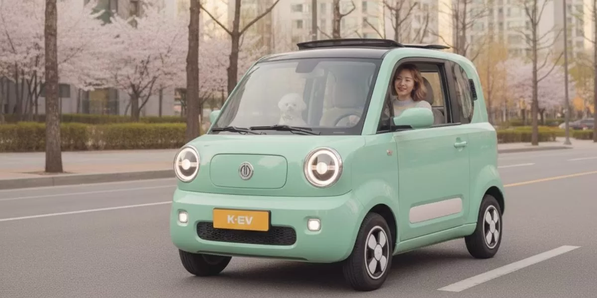  Keterangan foto: Ilustrasi seorang perempuan mengendarai mobil listrik (Realitasonline/ Canva)