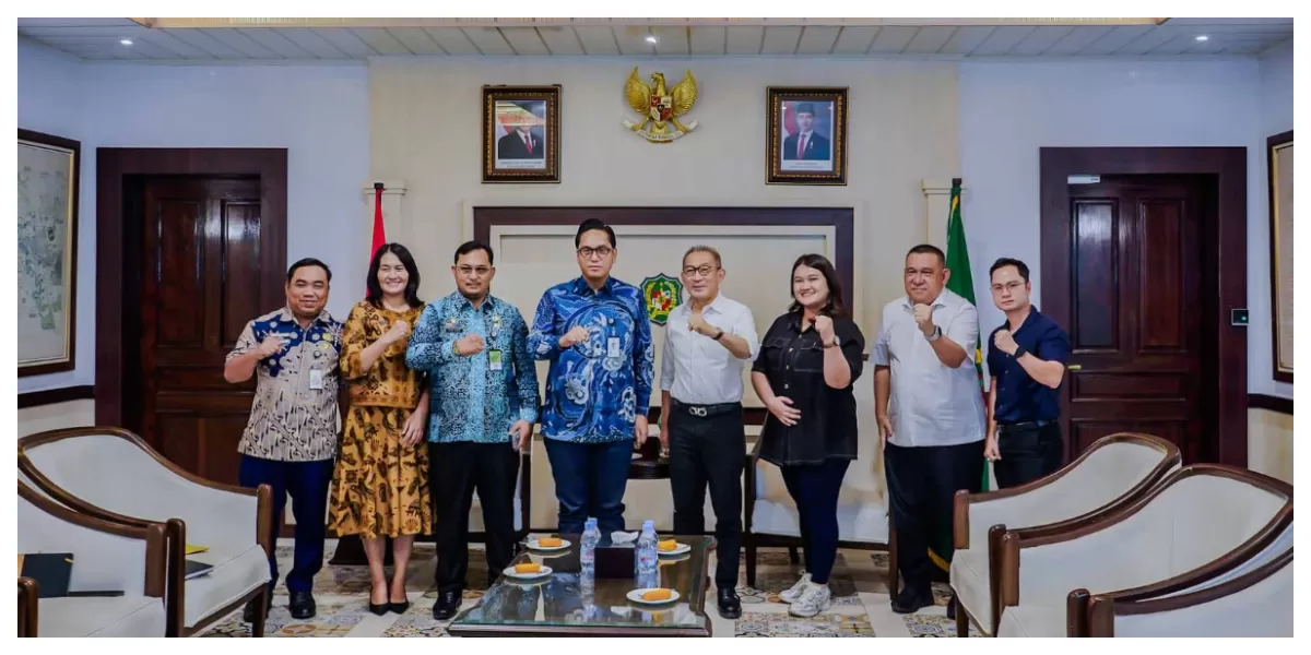 Jajaran direksi PT Industri Karet Deli saat audiensi ke Wali Kota Medan Rico Waas. (Realitasonline.id/Dok)