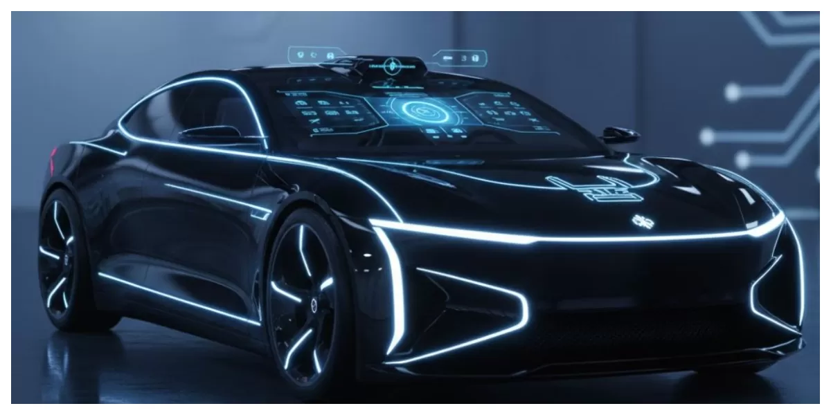 Ilustrasi mobil modern fitur elektonik (Realitasonline/)