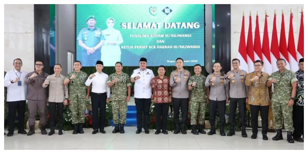 Bupati Bogor Rudy Susmanto menghadiri kunjungan kerja Pangdam III/Siliwangi Mayjen TNI Kosasih di Korem 061/Suryakencana, Kota Bogor, Kamis (15/1/2026). (Realitasonline.id/Dok)