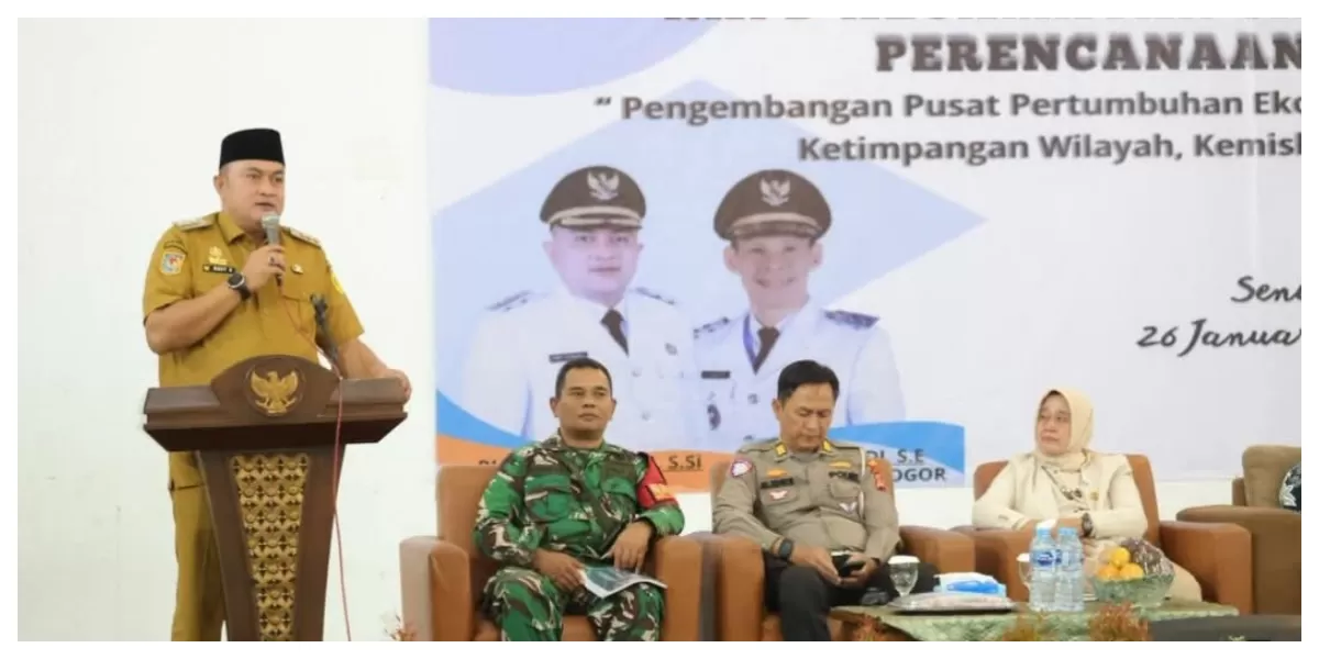 Bupati Bogor Rudy Susmanto menghadiri Musrenbang RKPD Kecamatan Cibinong Tahun 2026 sekaligus perumusan perencanaan pembangunan Tahun 2027 di Kecamatan Cibinong, Senin (26/1/2026). (Realitasonline.id/Dok)