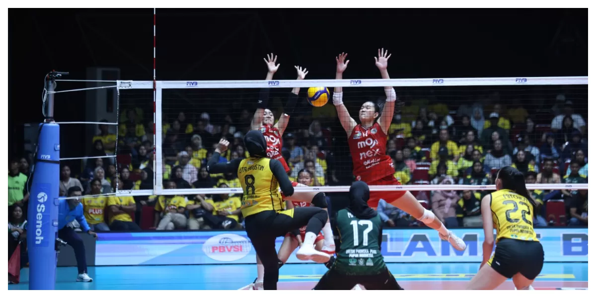 Keterangan Foto : Gresik Phonska Sapu Bersih Dua Laga Kandang, Kalahkan Falcons (Realitasonline.id / AY)