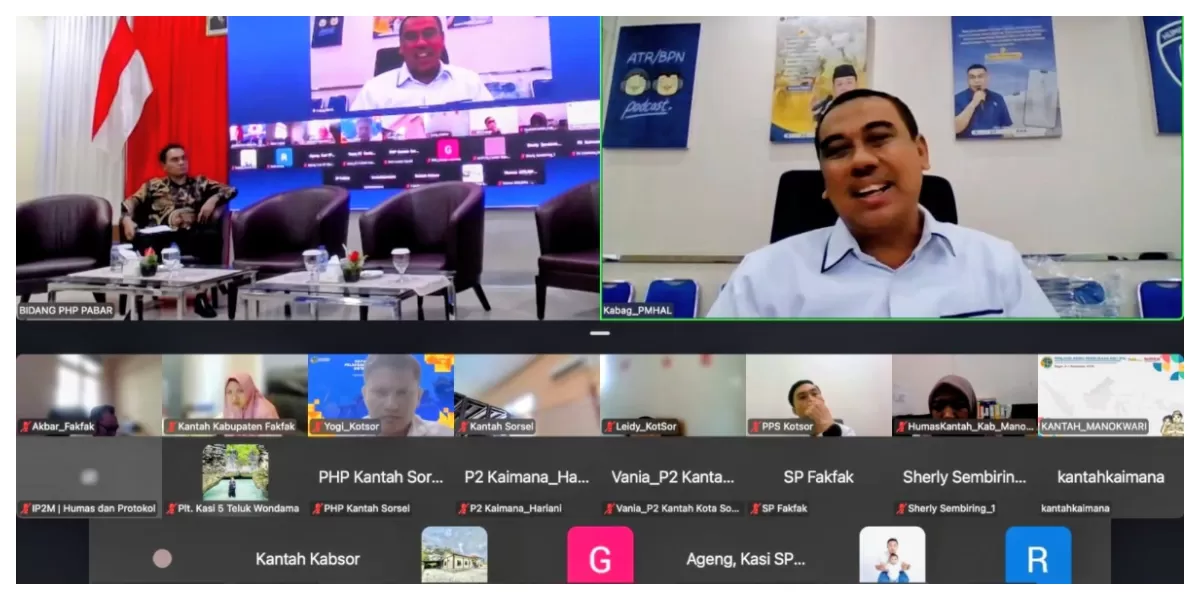 Keterangan gambar : Rakerda Kabag PMHAL Biro Humas dan Protokol ATR/BPN, Bagas Agung Wibowo, saat menjadi narasumber dalam Rakerda di lingkungan Kanwil BPN Provinsi Papua Barat, Rabu (4/2/2026).(Foto : Realitasonline / Ist)