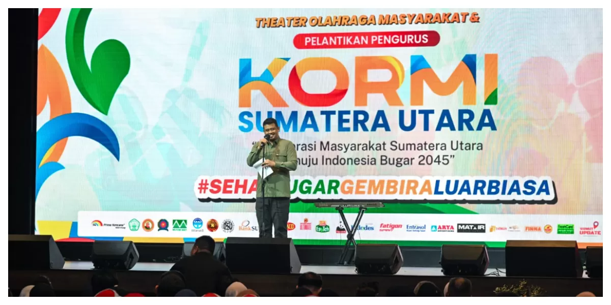 Bobby Nasution hadiri Pelantikan Pengurus KORMI Sumut di Adora Convention Hall, Jalan Harmonika Baru. (Realitasonline.id/Kominfo Sumut/Imam Syahputra)