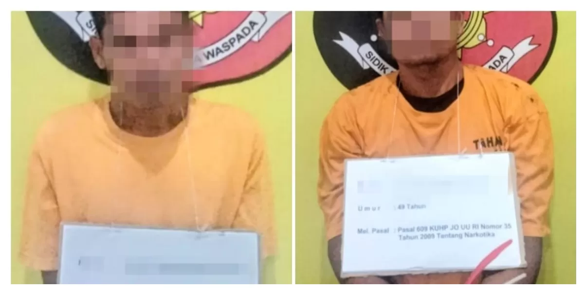 Dua pelaku diduga sebagai pengedar narkotika jenis sabu ditangkap polisi. (Realitasonline.id/Ist)