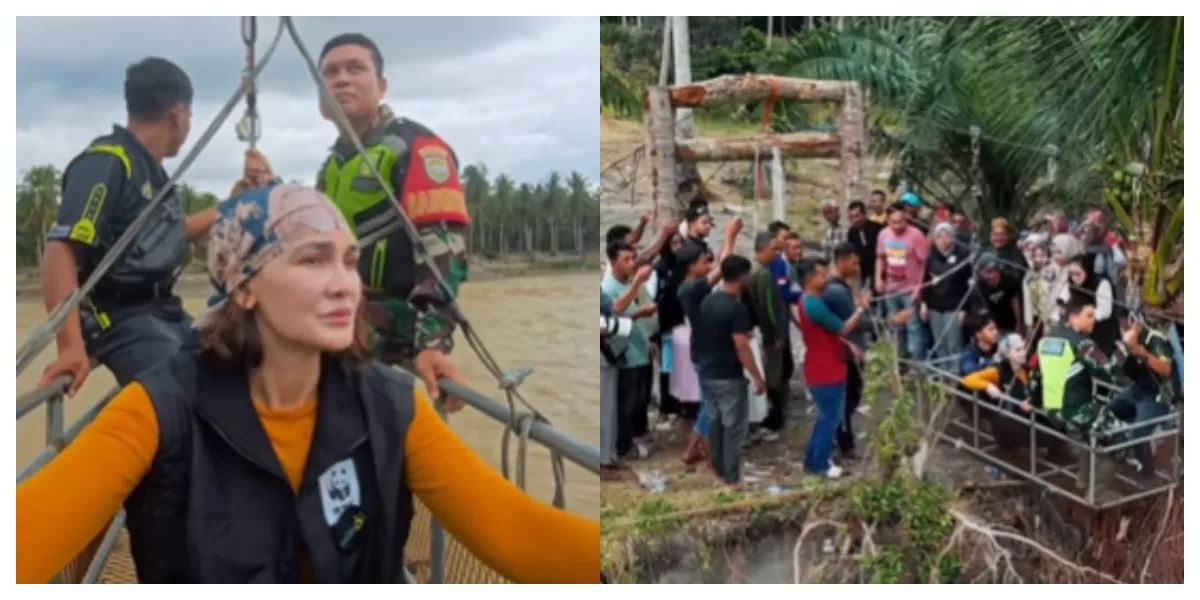 Artis Luna Maya melihat kondisi terkini wilayah Peusangan, Bireuen, Aceh pascabencana banjir bandang. (Realitasonline.id/Instagram.com/@lunamaya)
