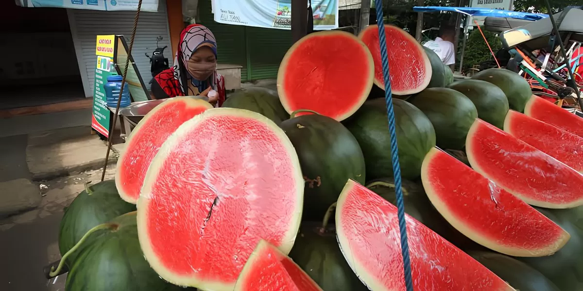 Ilustrasi Penjual Semangka 