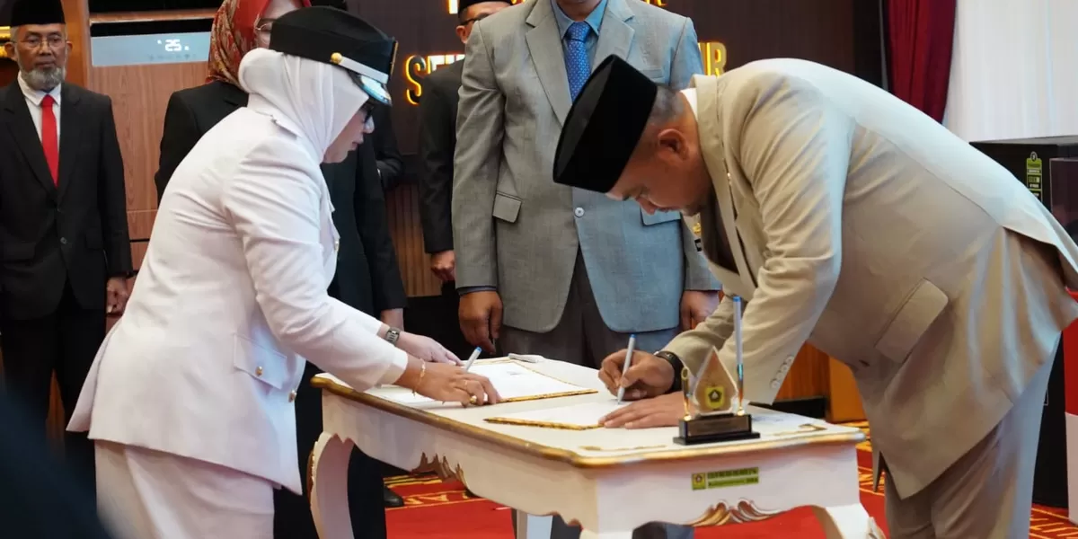 Bupati Bogor Rudy Susmanto melantik 21 pejabat di Aula Soekarno Hatta, Kamis (26/2/2026). (Realitasonline.id/Dok)