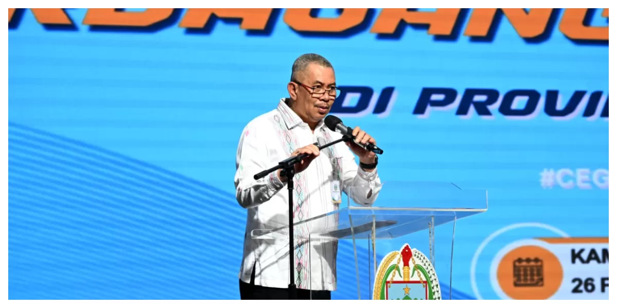 Pj Sekdaprov Sumut Sulaiman Harahap ikuti  Sosialisasi dan Koordinasi Pencegahan Tindak Pidana Perdagangan Orang  bersama Direktorat Jenderal Politik dan Pemerintahan Umum Kemendagri di Aula Raja Inal Siregar,  Kamis (26/2/2026). (Realitasonline.id/Kominfo Sumut/ YT Hariono)