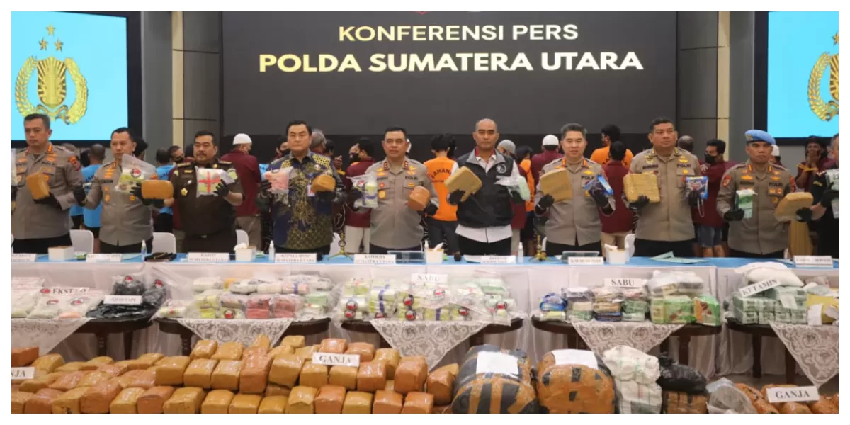 Awal 2026 (Januari hingga 22 Februari ) 923 kasus Narkoba diungkap Polda Sumut dengan tersangka 1.118 orang. (Realitasonline.id/Humas Poldasu/Ogek Tanjung)