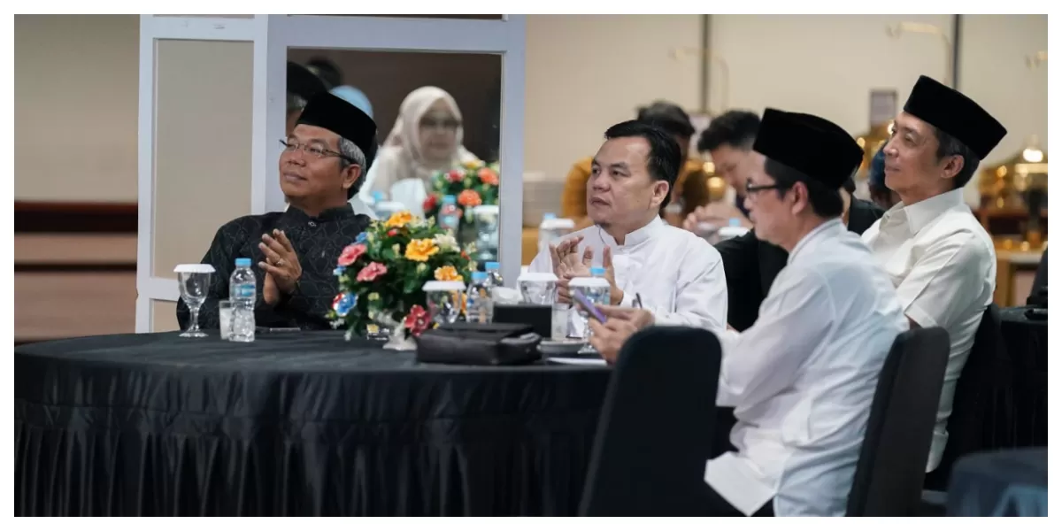 Ketua DPRD Kota Bogor Dr. Adityawarman Adil menghadiri buka puasa bersama DPC Himpunan Alumni IPB Kota Bogor, Sabtu (28/2/2026). (Realitasonline.id/Dok)