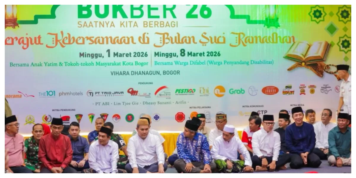 Wali Kota Bogor Dedie A. Rachim membuka Bogor Street Festival Cap Go Meh 2026 saat buka puasa bersama di Vihara Dhanagun, Minggu (1/3/2026). (Realitasonline.id/Dok)