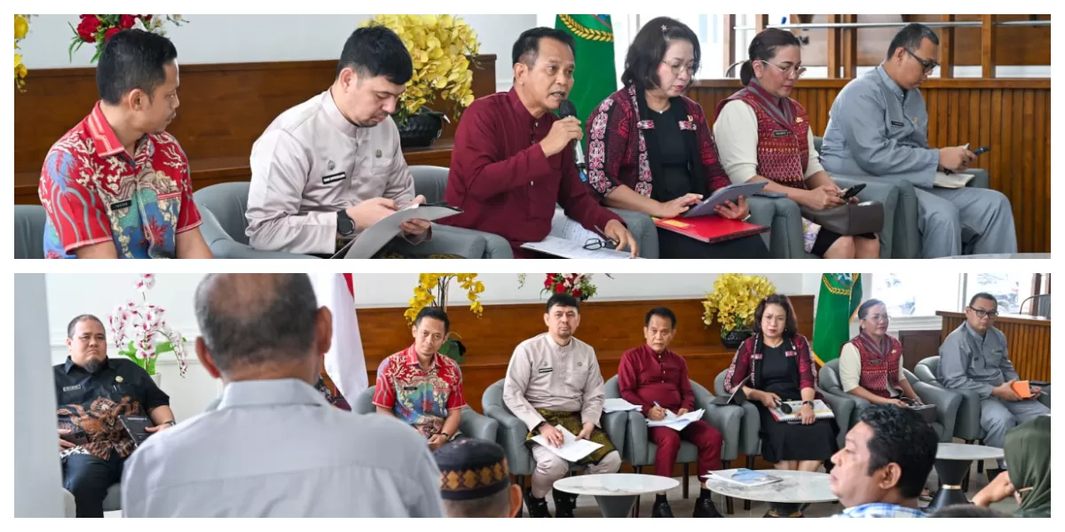 Kepala Badan Pendapatan Daerah Sumut Ardan Noor konferensi pers terkait Realisasi Pendapatan 2025 dan Program Inovatif, Pencapaian Pendapatan 2026 di Lobby Dekranasda, Kantor Gubernur Sumut,  Medan, Kamis (5/3/2026). (Realitasonline.id/Sumut/Imam Syahputra)