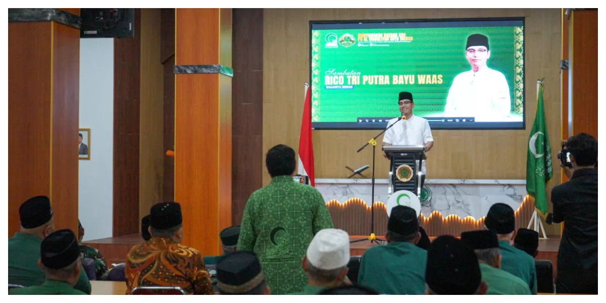 Wali Kota Rico Waas hadiri pembukaan Musda XXII PD Al-Jami'iyatul Washliyah Kota Medan, Sabtu (7/3/2026). (Realitasonline.id/Dok)