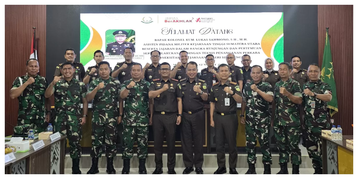 Aspidmil bersama jajarannya disambut di Kejaksaan Negeri Simalungun  (Realitasonlin.id/RH)