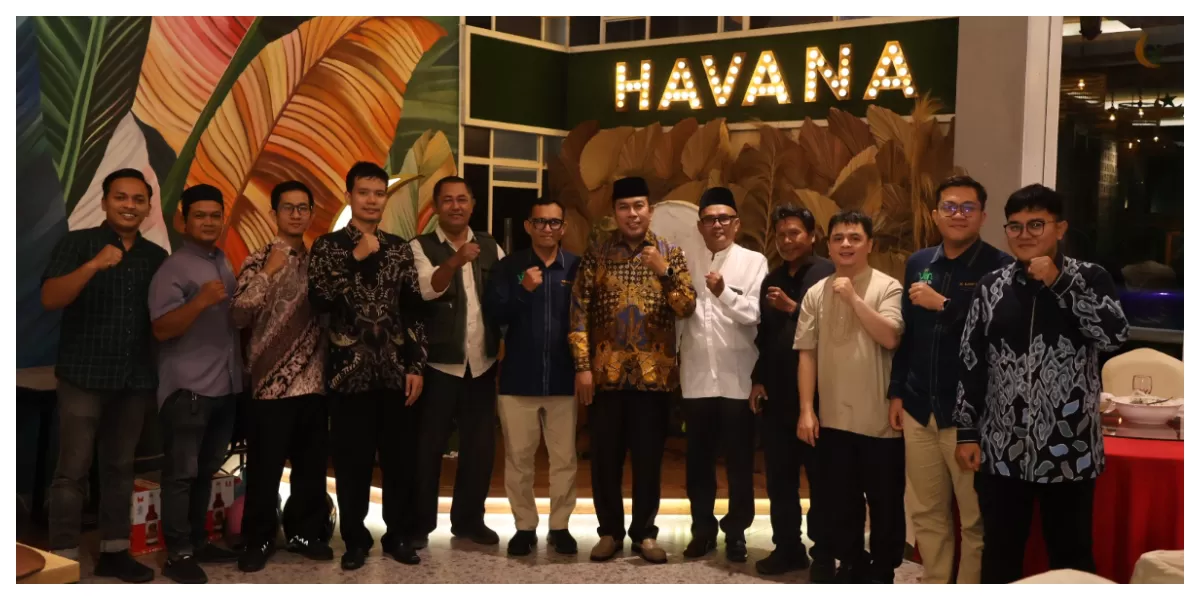 Suasana buka puasa bersama UINSU dengan insan pers. (Realitasonline.id/Dok)