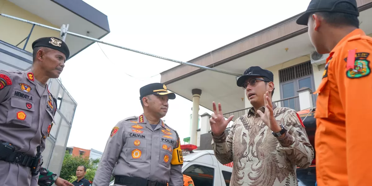 Wali Kota Rico Waas bersama Kapolrestabes Medan Kombes Pol Jean Calvijn Simanjuntak pimpin Apel Gelar Pasukan Operasi Terpusat Ketupat Toba 2026, Kamis (12/3/2026).