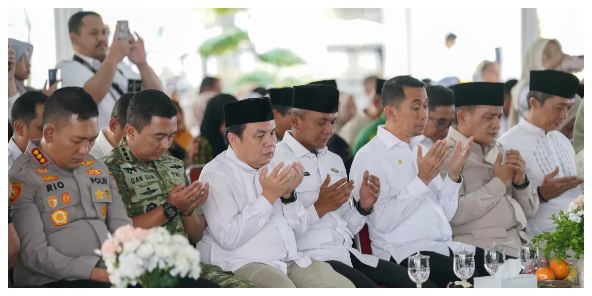 Ketua DPRD Kota Bogor Adityawarman Adil menghadiri Halal Bihalal dan Tausiyah Kebangsaan di Balai Kota Bogor, Rabu (1/4/2026). (Realitasonline.id/Dok)