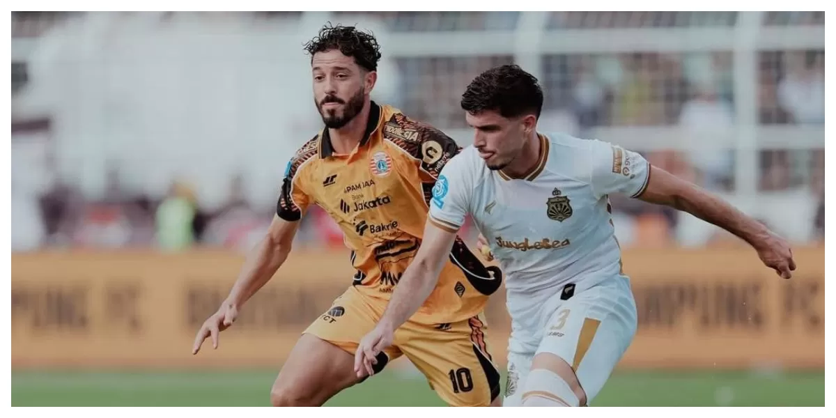 Keterangan Foto : Pemain Persija dan pemain Bhayangkara FC sedang berduel (Realitasonline.id / ig : @persija)