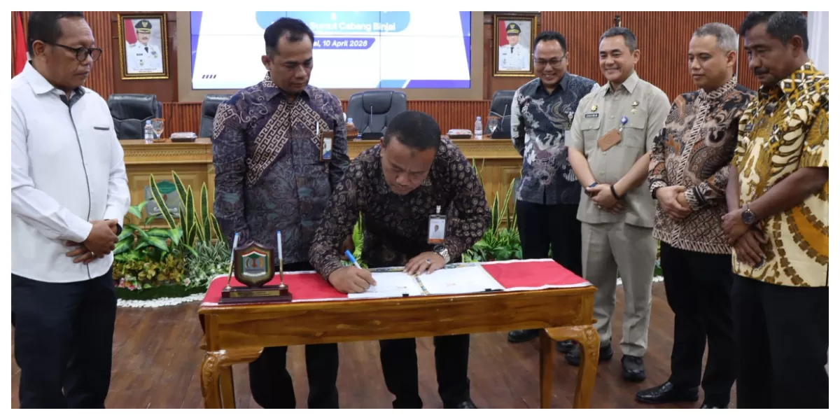 Keterangan Foto : Kota Binjai bersama PT Bank Sumut (Perseroda) resmi menghadirkan kemudahan pembayaran tagihan air Perumda Tirtasari secara digital (Realitasonline.id / Dok)
