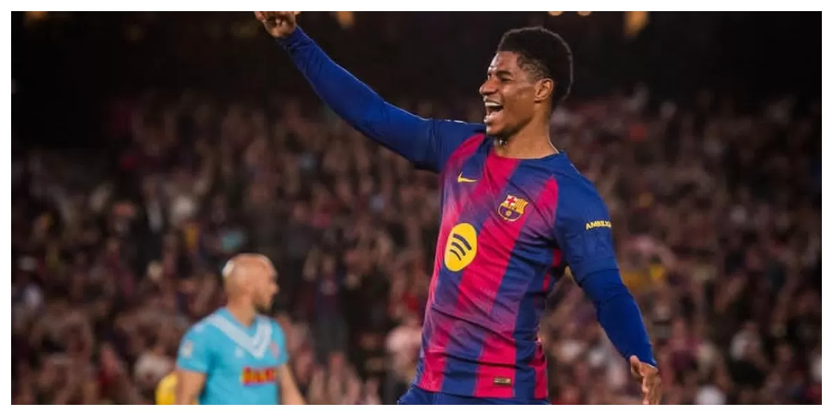 Keterangan Foto : Rashfor menutup pesta gol Barcelona saat menjamu Espanyol (Realitasonline.id / ig : @fcbarcelona)