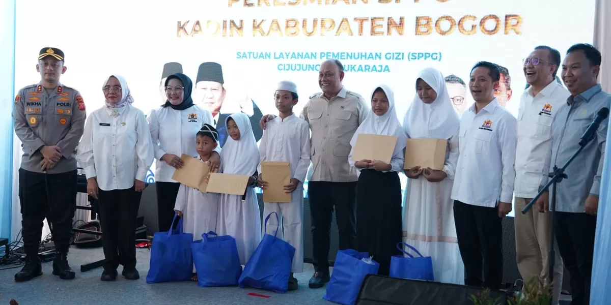 Peresmian SPPG Cijujung dan Koperasi Kadin Kabupaten Bogor di Kecamatan Sukaraja, Rabu (15/4), sebagai dukungan program gizi nasional dan penguatan ekonomi lokal. (Realitasonline.id/Dok)