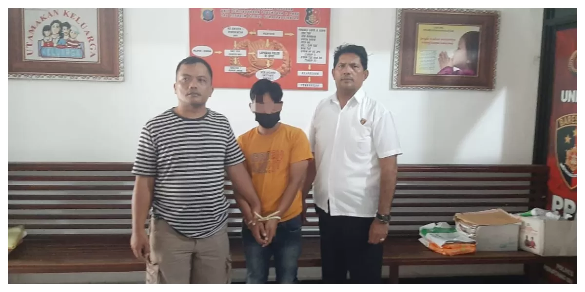 Pelaku KDRT diTangkap Polres P.Sianyat. (Realitasonline.id/Dok)