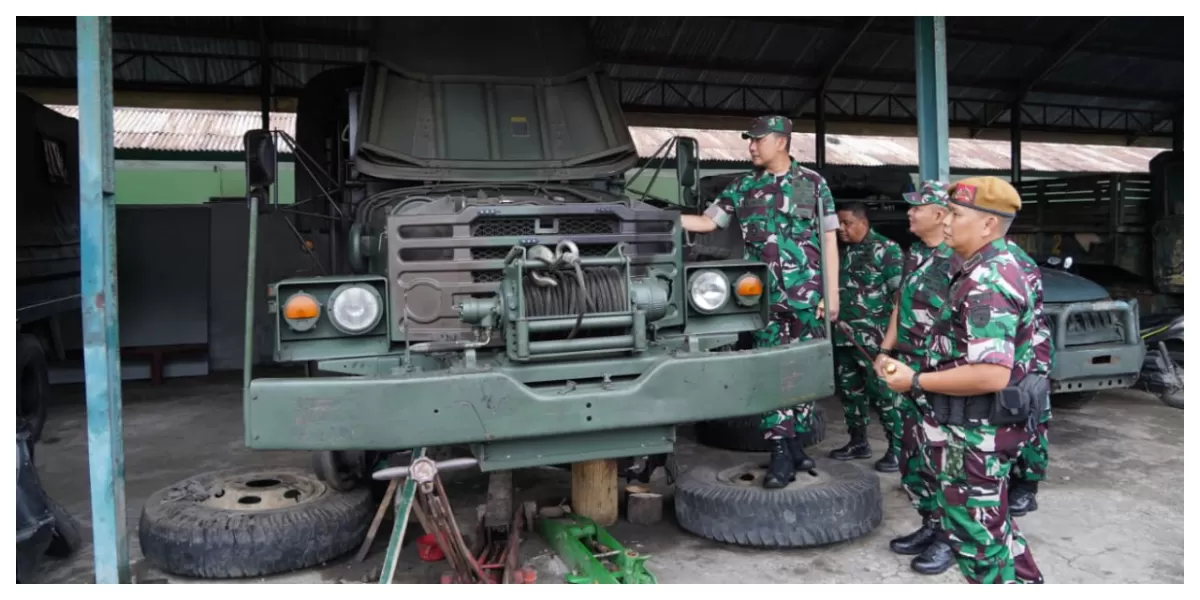 Pangdam I/Bukit Barisan saat mngecek alutsista mendukung tugas pokok TNI AD. (Realitasonline.id/Dok)