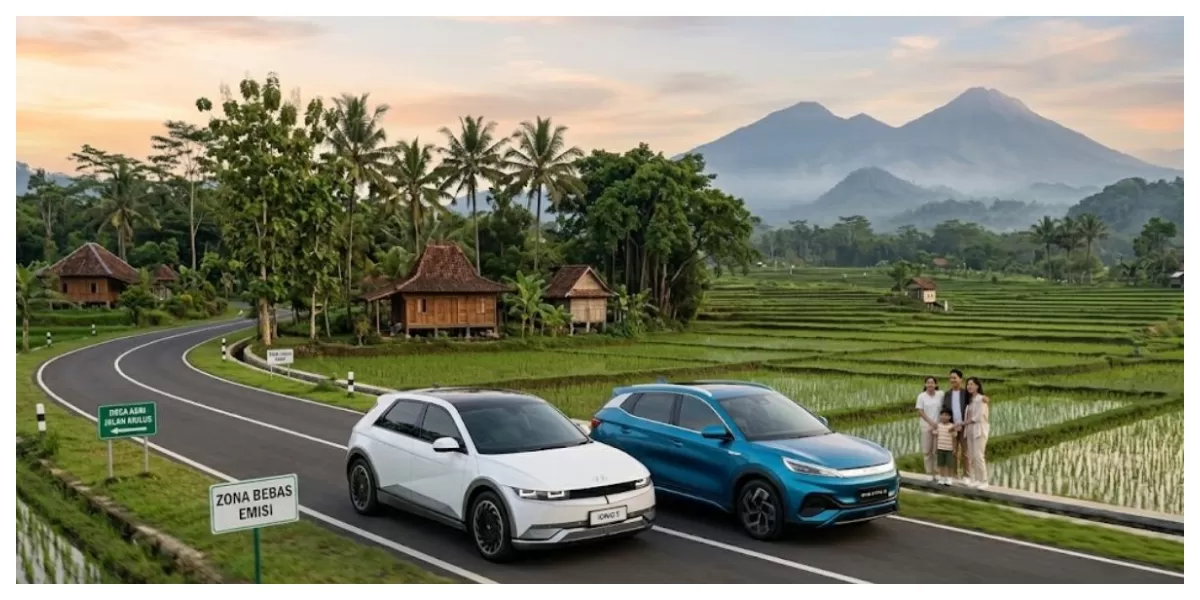 Ilustrasi mobil listrik yang menjadi bagian dari solusi transportasi ramah lingkungan di kawasan perkotaan (Realitasonline/ Canva)