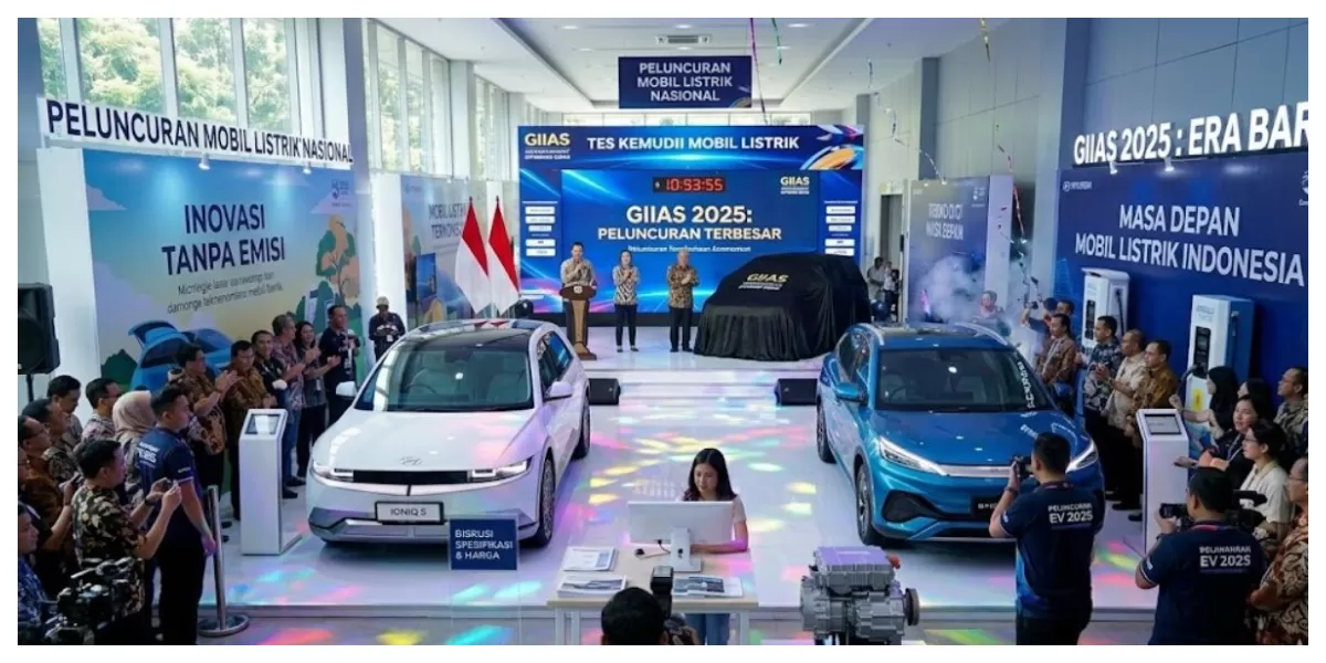 Ilustrasi mobil listrik modern dengan performa tinggi dan teknologi efisiensi energi terbaru (Realitasonline/ Canva)