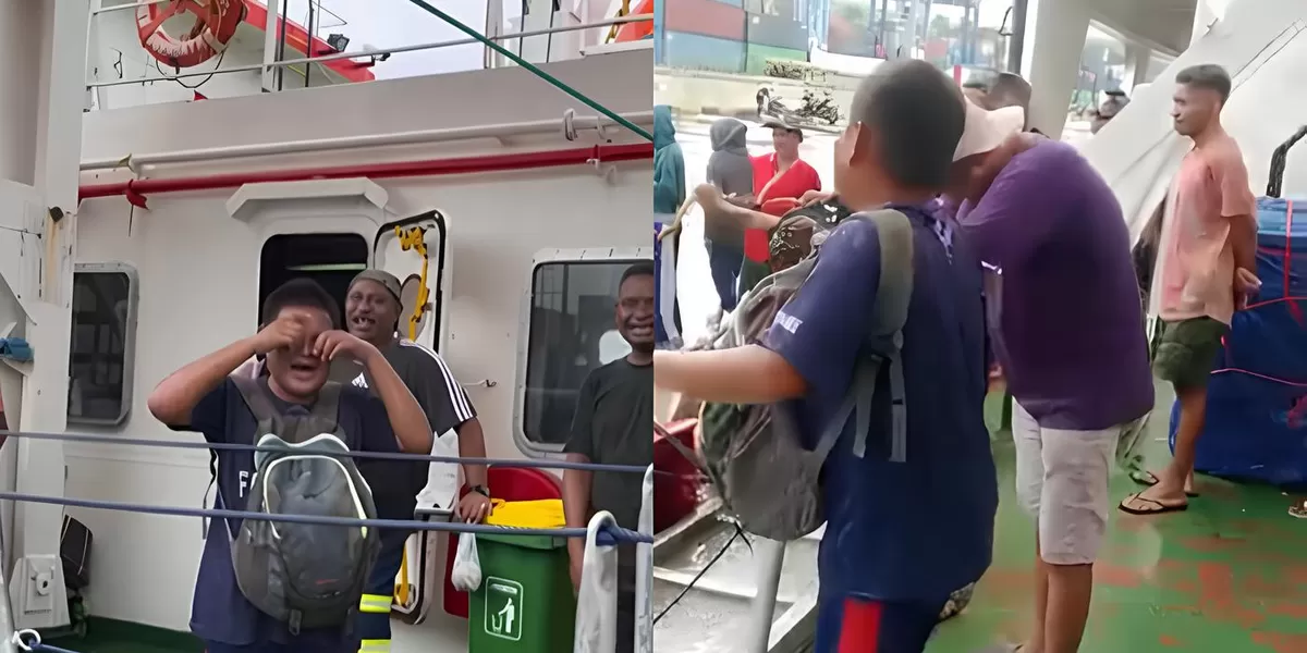 Menyoroti viralnya peristiwa tak terduga saat jadwal pelayaran kapal di Pelabuhan Kupang, Nusa Tenggara Timur (NTT). (TikTok.com/@FanoReis)