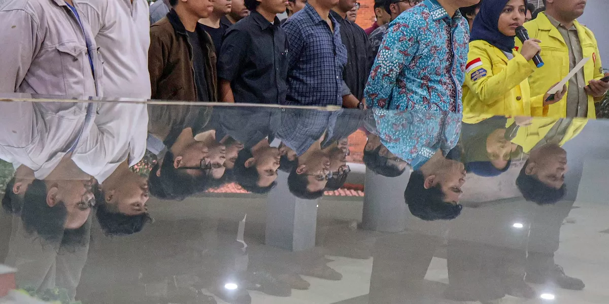 Sejumlah mahasiswa yang tergabung di Aliansi BEM Universitas Indonesia.
