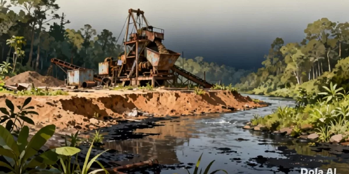 Ilustrasi, Penutupan tambang membuat ratusan truk angkut dan buruh harian kehilangan pekerjaan. (Dok Kreasi Dola AI)