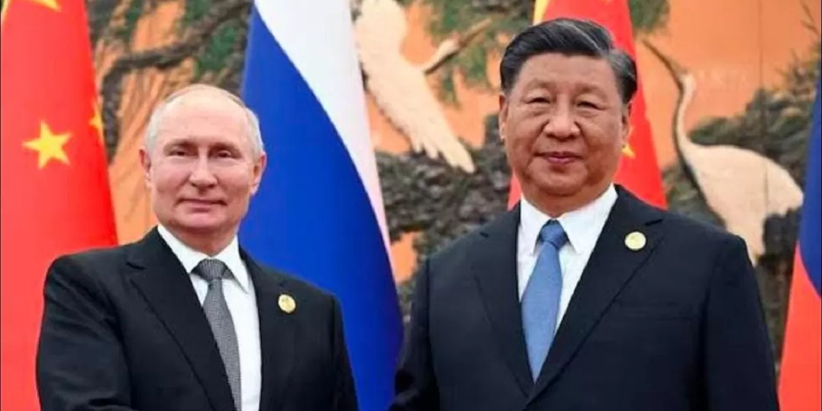 Presiden Tiongkok Xi Jinping dan Presiden Rusia Vladimir Putin. Jaringan energi Eurasia memperlihatkan pentingnya kerja sama energi regional. (Dok Twitter)