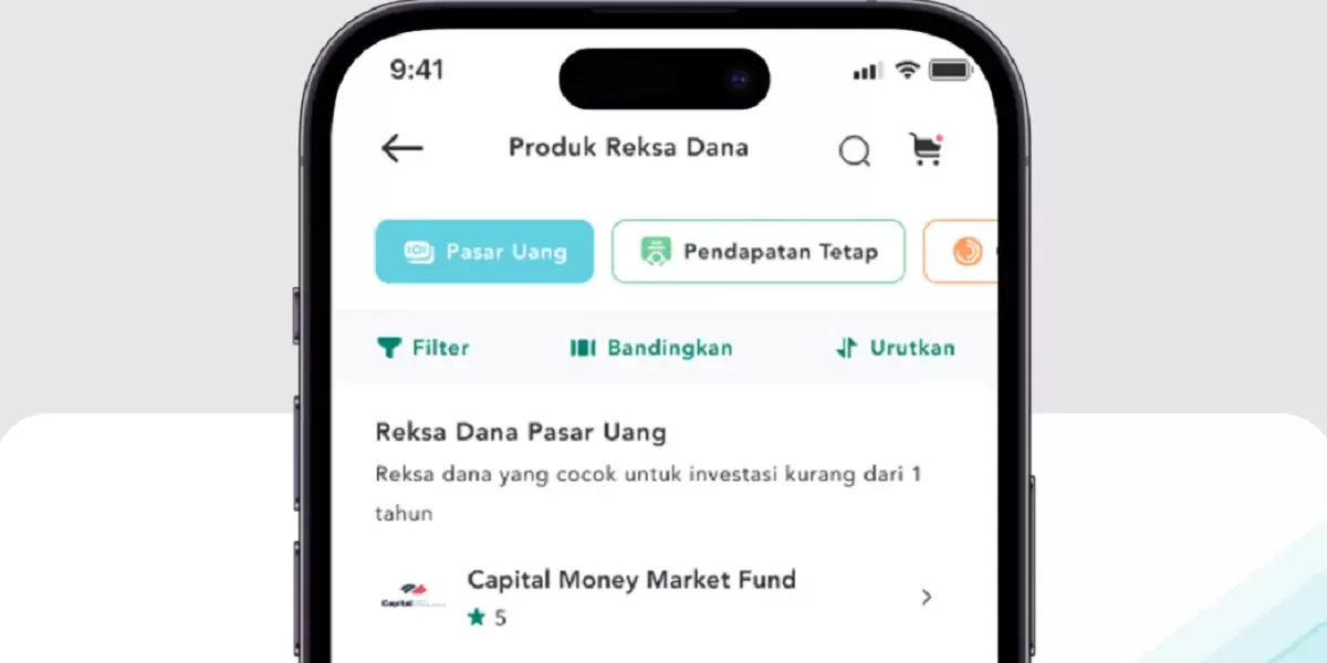 Reksadana pasar uang di Makmur.id dari layar ponsel. (Dok. makmur.id)
