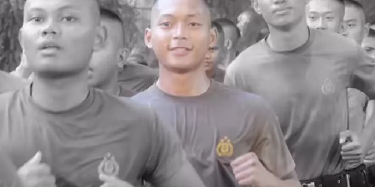 Potret kenangan mendiang Bripda DP saat menjalani masa pendidikan Polri (Instagram / @polda_sulsel)