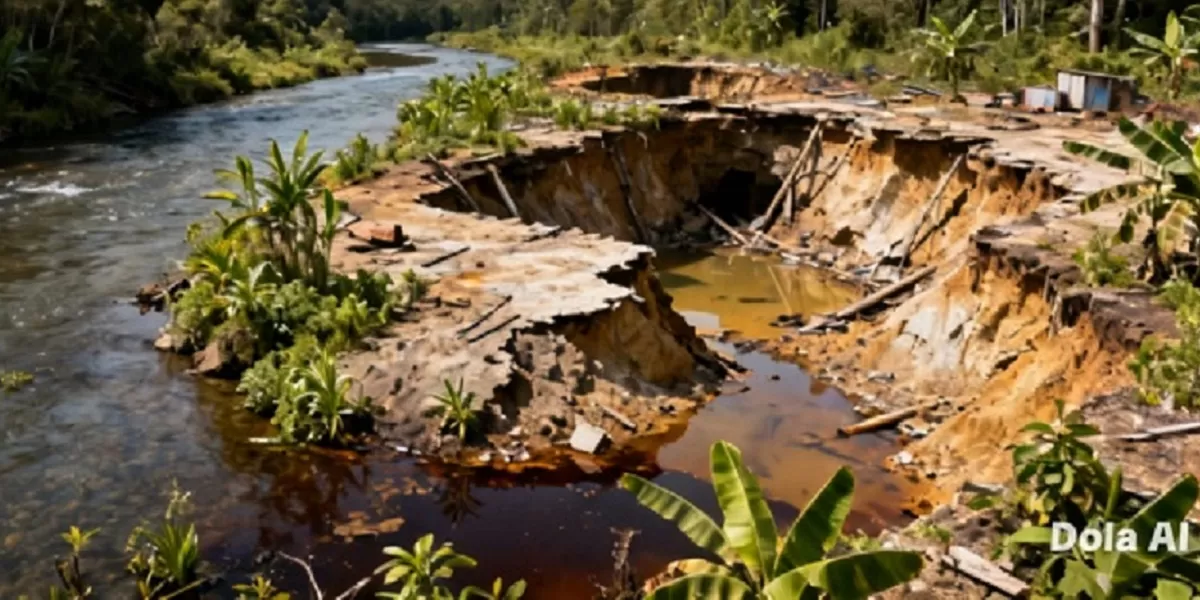 Ilustrasi, Penutupan tambang membuat ratusan truk angkut dan buruh harian kehilangan pekerjaan. (Dok Kreasi Dola AI)