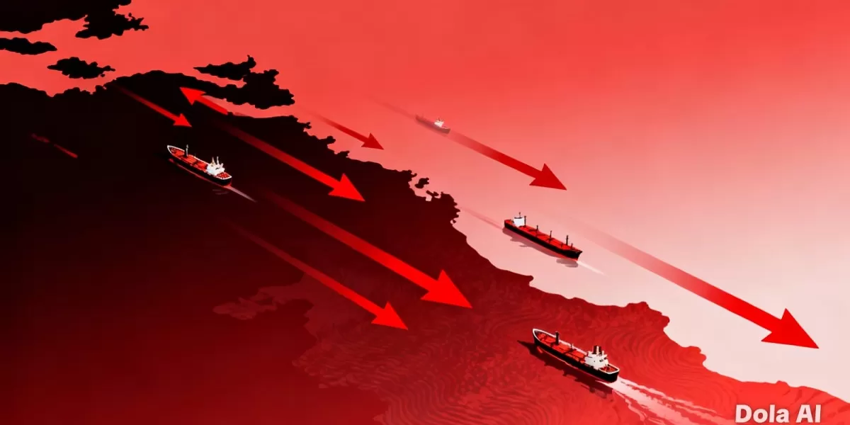 Selat Hormuz yang menjadi jalur vital distribusi minyak dunia dengan risiko gangguan akibat konflik Iran dan Israel. (Dok. Kreasi Dola AI)