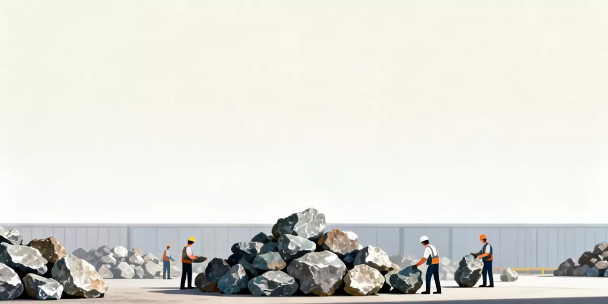 Ilustrasi komoditas nikel. Aktivitas pertambangan nikel dan pengapalan ekspor menjadi sorotan KPK dalam evaluasi potensi korupsi sektor sumber daya alam strategis. (Dok. Dola AI)