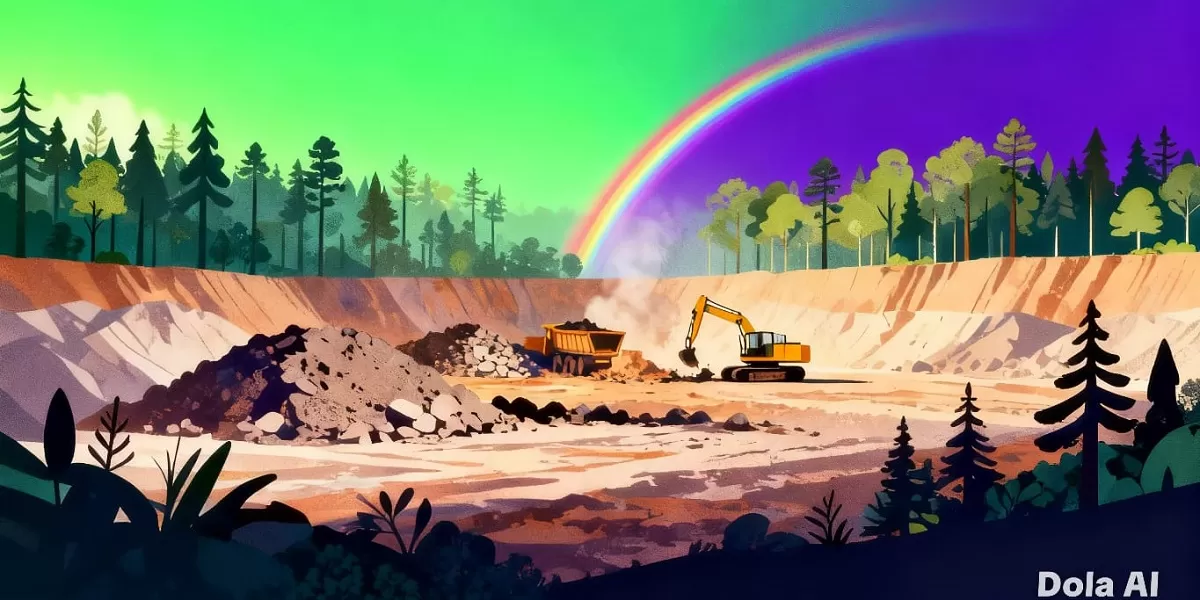 Ilustrasi tambang illegal. Isu tambang ilegal kembali disorot setelah Susno Duadji menyebut Presiden Prabowo mengantongi data jenderal terkait aktivitas ilegal . (Dok Kreasi Dola AI)